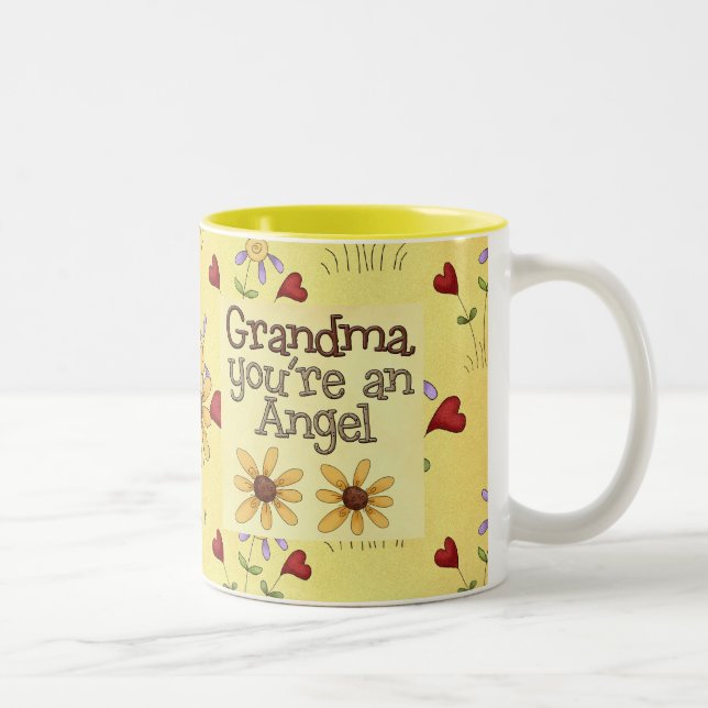 Grandma Angel Two-Tone Coffee Mug (Right)
