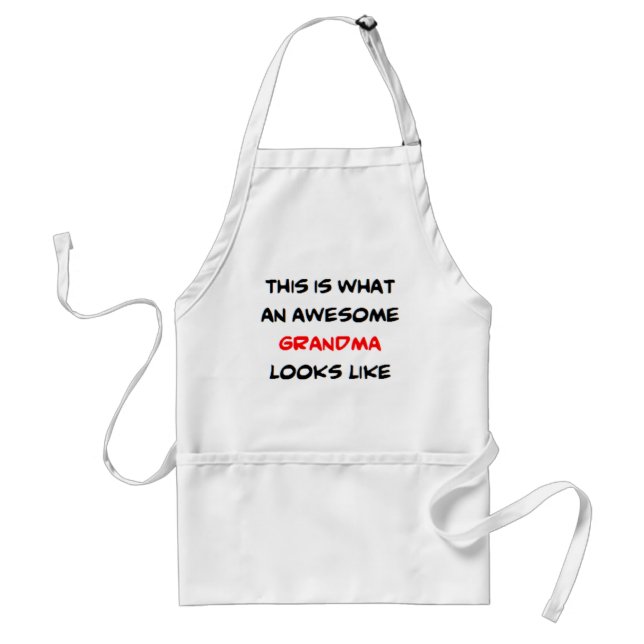 grandma, awesome standard apron (Front)
