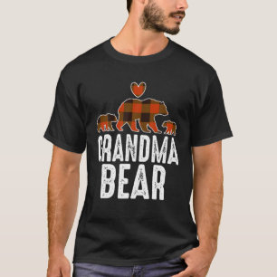 Grandma Bear 2 Cubs Christmas Grandma Bear Pajama T-Shirt