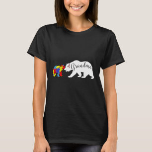 Grandma Bear Autism Awareness Grandma Mum Women T-Shirt