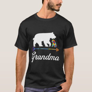 Grandma Bear Autism Awareness Proud Autism Mom T-Shirt