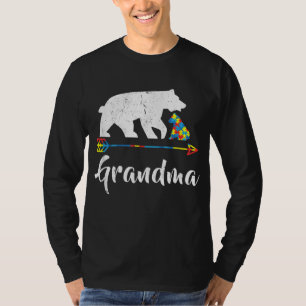 Grandma Bear Autism Awareness Proud Autism Mum T-Shirt