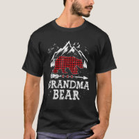 Grandma Bear Christmas Pajama Red Plaid Buffalo Fa