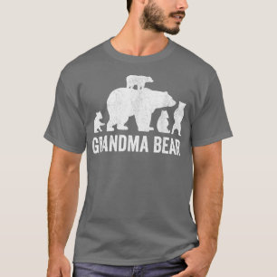Grandma Bear Mothers Day Shirt, Funny Four Cub Kid T-Shirt