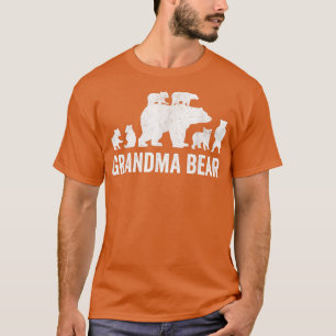 Grandma Bear Mothers Day Shirts, Funny Six Cub Kid T-Shirt