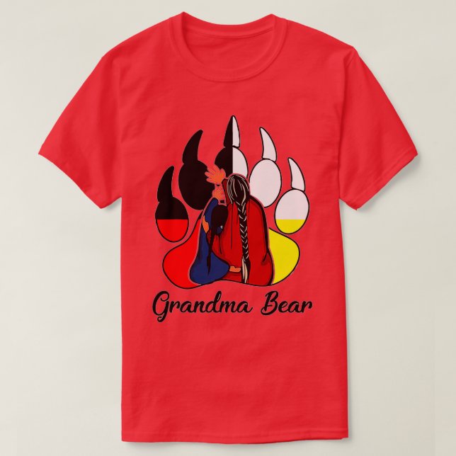 Grandma Bear Native American  T-Shirt (Design Front)