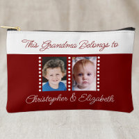 Grandma belongs to add names 2 photo burgundy