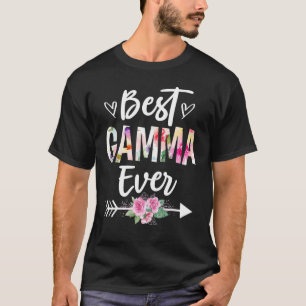 Grandma Best Gamma Ever Mothers Day Flower Women T-Shirt