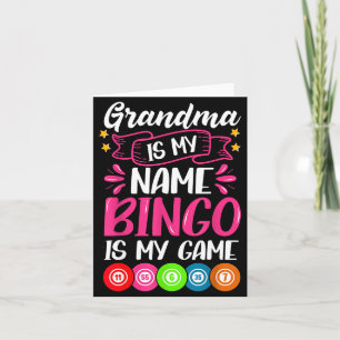 Grandma Bingo Player Funny Bingo Quote Design  Card