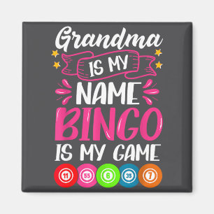 Grandma Bingo Player Funny Bingo Quote Design  Magnet