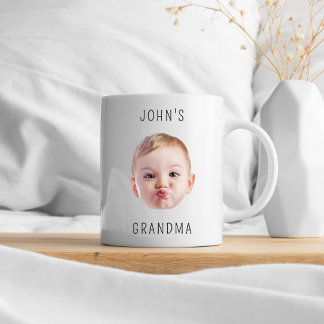 Grandma Birthday, Baby Face Dady Gift, Custom Face Mug