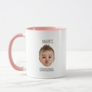 Grandma Birthday, Baby Face Dady Gift, Custom Face Mug