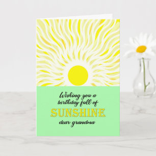 Grandma Birthday Bright Sunshine Card