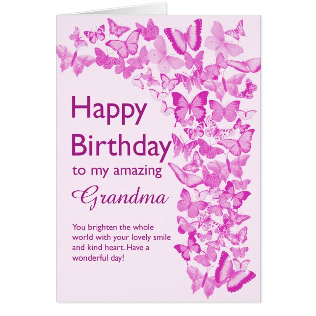 Grandma Birthday Butterflies (Front)