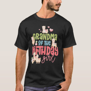 Grandma Birthday Girl Llama Party Fiesta Llamazing T-Shirt