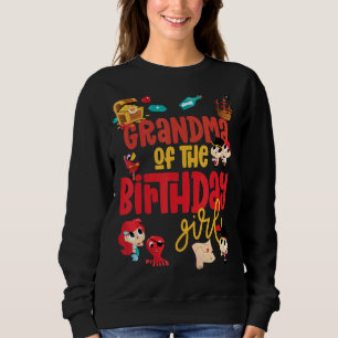 Grandma Birthday Girl Pirate Birthday Party Theme  Sweatshirt