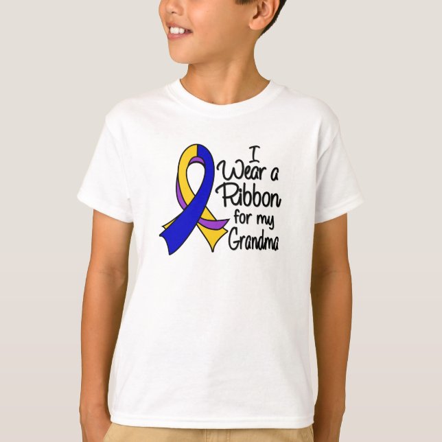 Grandma - Bladder Cancer Ribbon T-Shirt (Front)