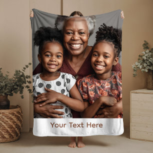 Grandma Blanket Personalised Sherpa Cosy Gift Idea
