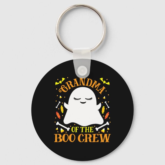 Grandma Boo Crew Ghost Matching Family Set Hallowe Key Ring (Front)