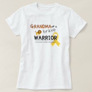 grandma brave warrior cancer lion womens T-Shirt