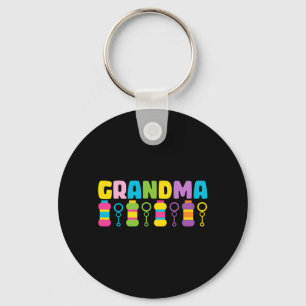 Grandma Bubble Birthday Party Kids Bubble Themed Key Ring