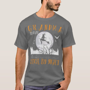 Grandma By Day Witch By Night Women Halloween  806 T-Shirt