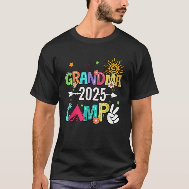 Grandma Camp 2025 Family Vacation Summer Camping C T-Shirt (Front)