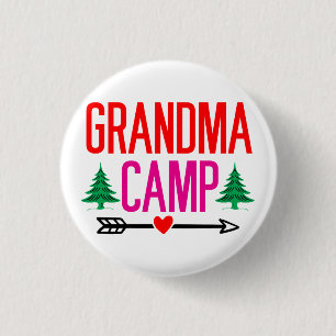 Grandma camp 3 cm round badge