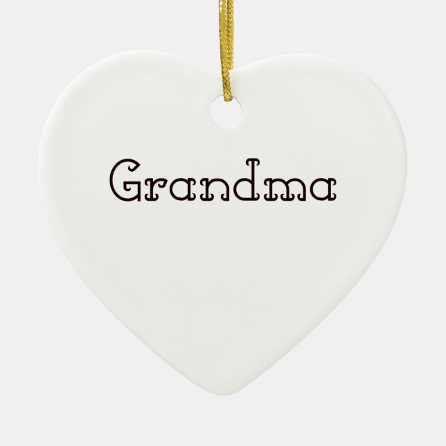 Grandma Ceramic Tree Decoration (Front)