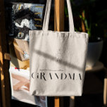 Grandma | Chic Boho Lettering & Floral Tote Bag<br><div class="desc">Trendy tote bag features modern typography that says "my greatest blessings call me grandma, " with a cute floral line art arrangement. Every woman needs a good carry all to tote around all of her essentials. Whether it's a Mother's Day gift, a birthday gift or even just a nice little...</div>