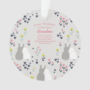 Grandma Christmas Bunny Rabbits From Children Ornament