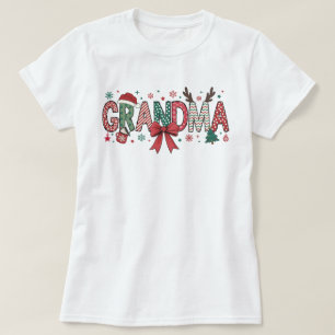 Grandma Christmas Coquette Bow Holiday Shirt