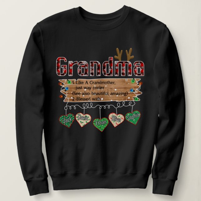 Grandma Christmas Sweatshirt (Design Front)