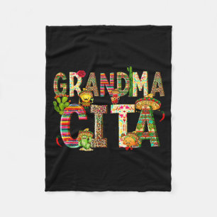 Grandma cita cinco de mayo fiesta mexican matching fleece blanket