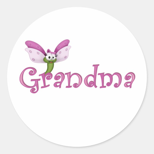Grandma Classic Round Sticker (Front)