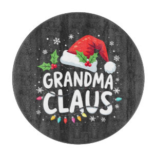 Grandma Claus Christmas Family Union Outfit Cutting Board