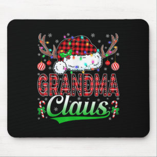 Grandma Claus Christmas Lights Matching Family Xma Mouse Mat
