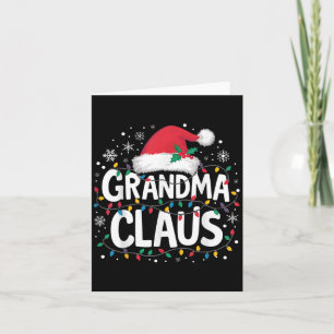 Grandma Claus Christmas Lights Santa Family Matchi Card