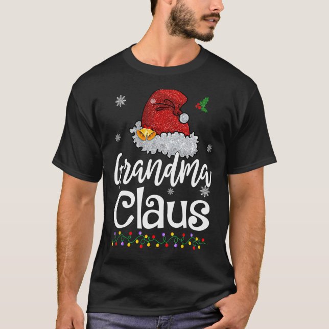 Grandma Claus Christmas Pyjamas Family Matching T-Shirt (Front)