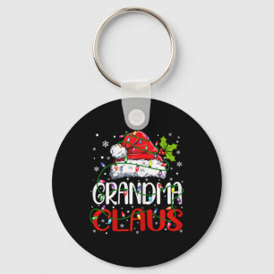 Grandma Claus Christmas Santa Matching Family Xmas Key Ring