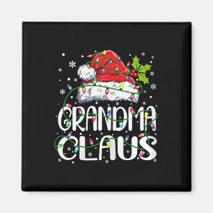 Grandma Claus Christmas Santa Matching Family Xmas Magnet