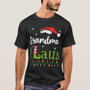 Grandma Claus Santa Pyjamas Funny Gift Idea Christ T-Shirt