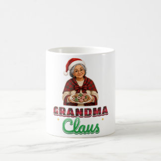 Grandma Claus Tartan Christmas Mug