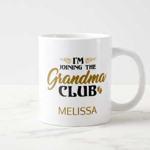 Grandma Club Baby Reveal Personalised Large Coffee Mug