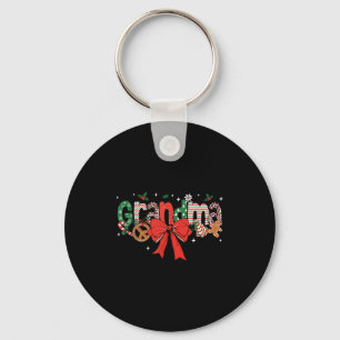 Grandma Coquette Bow Christmas Merry Xmas Family M Key Ring
