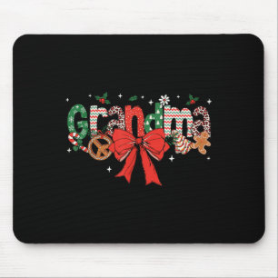 Grandma Coquette Bow Christmas Merry Xmas Family M Mouse Mat