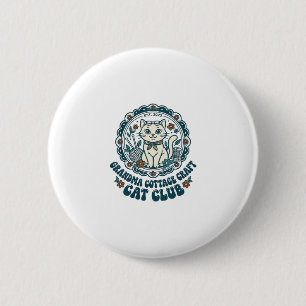 Grandma Cottage Craft Cat Pet Lover Shirt Art - Gr 6 Cm Round Badge
