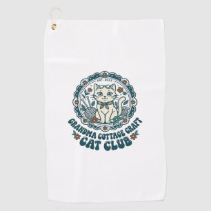 Grandma Cottage Craft Cat Pet Lover Shirt Art - Gr Golf Towel