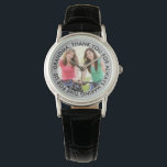 Grandma Custom Thank You Message and Photo Watch<br><div class="desc">Create your own photo watch for your grandma or nana, with your own photo and custom message. The template is set up ready for you to add your own photo and you can customise the wording if you wish. The wording currently reads "Grandma, thank you for always making time for...</div>