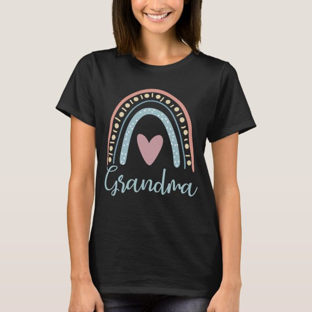 Grandma Cute Family Matching Rainbow T-Shirt (Front)